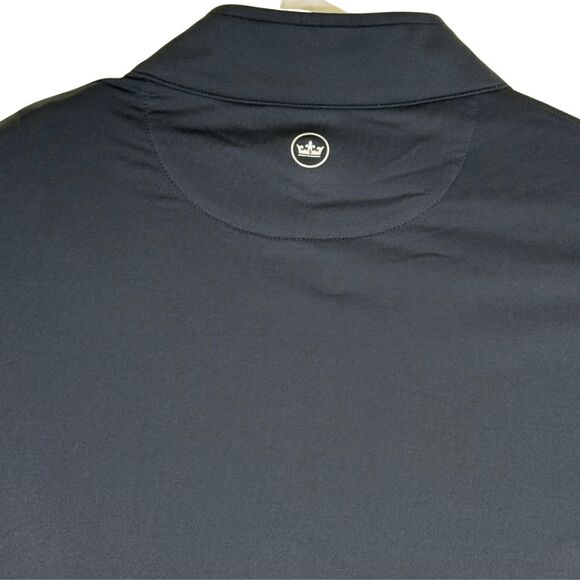 Peter Millar Men's Austin Logo Quarter Zip Pullover Sweatshirt Black Size Large - Picture 3 of 10
